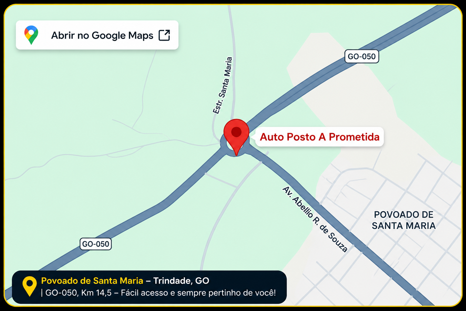 Mapa de localização Auto Posto A Prometida